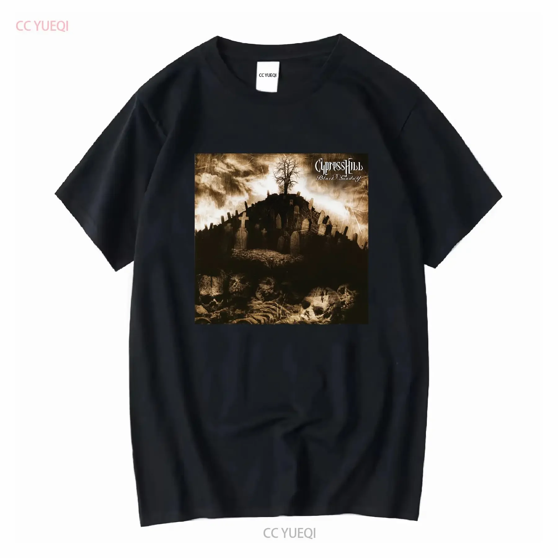 Vtg 90er Cypress Hill Black Sunday T-Shirt Alle Größen S 5XL KH0594 Vintage Washed Streetwear Grafik Atmungsaktiv Dehnbar