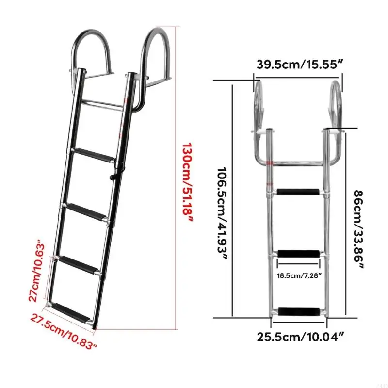 dobrável deslizante hardware marítimo com handrail telescópio lançamento