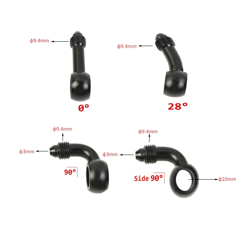 AN3 مضفر خرطوم الفرامل دراجة نارية قابض هيدروليكي أنبوب أسطوانة رئيسية 4 × كابل فرامل البانجو للدراجات النارية ياماها هوندا Drz Dio #3