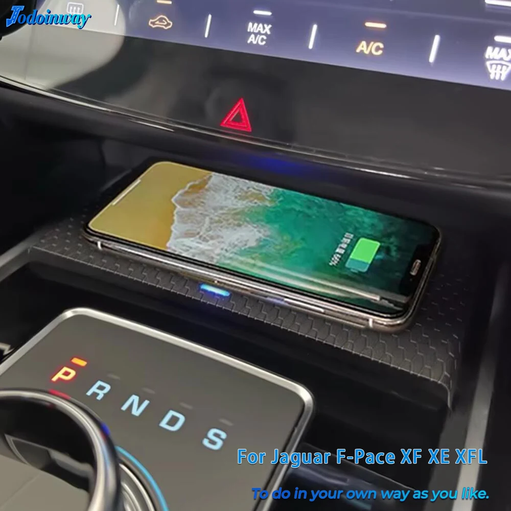 Ricarica wireless 15W per Jaguar F-Pace XF XE XFL 2016 2017 2018 supporto per caricabatterie per telefono supporto per accessori per auto interni