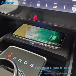 15W wireless charging For Jaguar F-Pace XF XE XFL 2016 2017 2018 phone charger stand holder car Accessories Interior