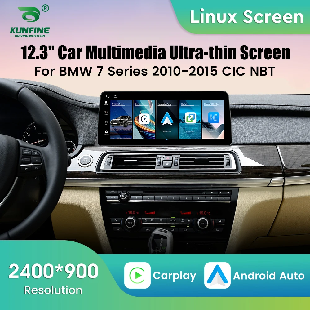 For BMW 7 Series 2010-2015 CIC NBT System Linux Car Radio Multimedia Player GPS Navigation Wireless Carplay 12.3Inch
