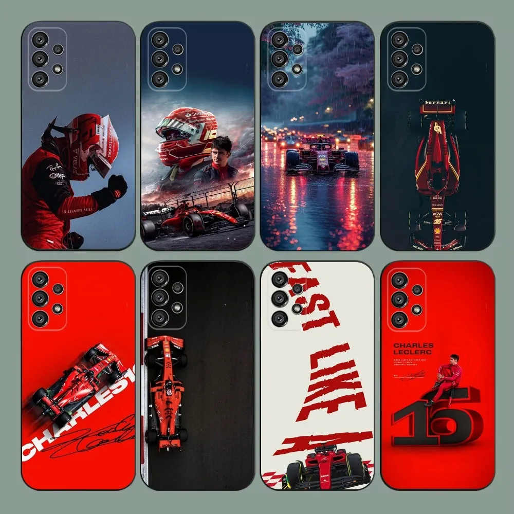 C- Charles Leclerc 16 F1   Phone Case For Samsung Galaxy A20,A21s,A22,A31,A32,A52,A53,A72,73,A80,A91 Soft Black Cover