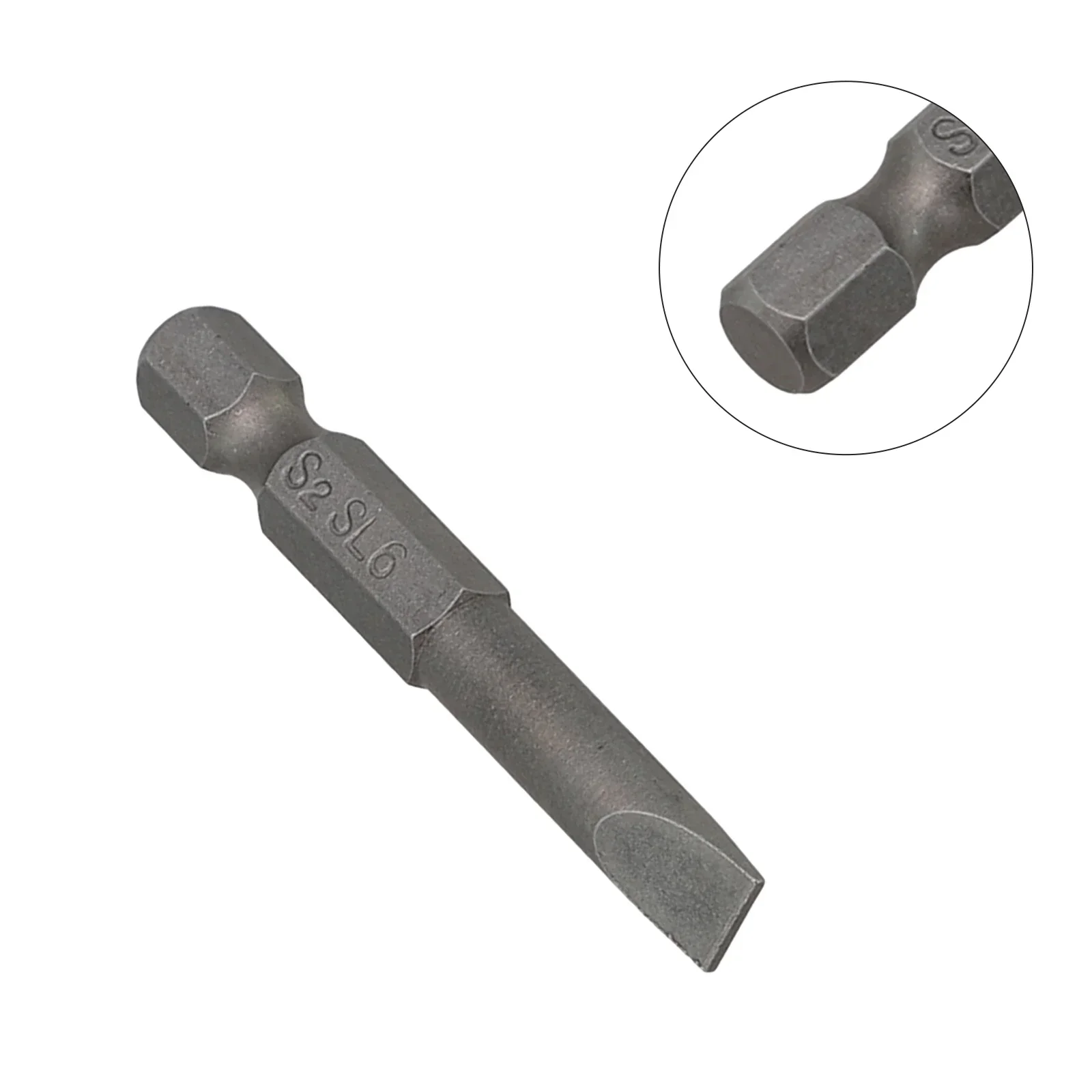 Punta per cacciavite con punta a taglio Utensili manuali Sostituzione portatile magnetica per la casa Argento 2.0-6.0mm Accessori a testa piatta