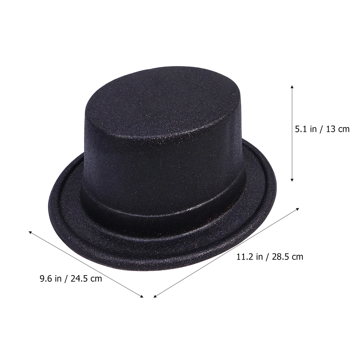 

2Pcs Jazz Fedora Hat Black Glitter Party Performance Magician Birthday Dress-Up Dance Hats Party Hat Fedora Hats