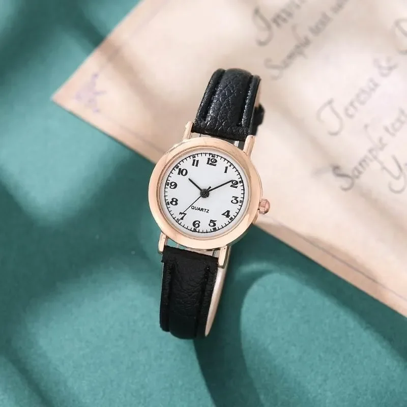 2025 Men's Retro Art College Style Watch Quartz Strap Simple Personalized Customizable New Version