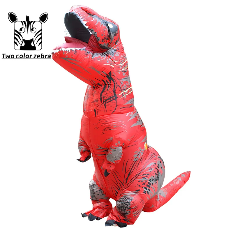 Dinozaur nadmuchiwany kostium stroje imprezowe fantazyjne maskotki Anime kostium na Halloween dla dorosłych dzieci Dino Cartoon Cosplay T-REX