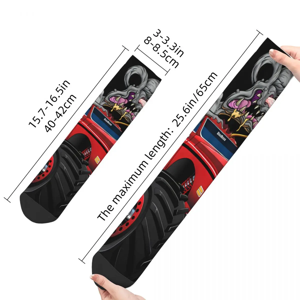 Funny Men's Socks DigiRods Rat Rod Racer Tales of the Rat Fink Cartoon Film Street Style Crazy Crew Sock Gift Pattern Printed