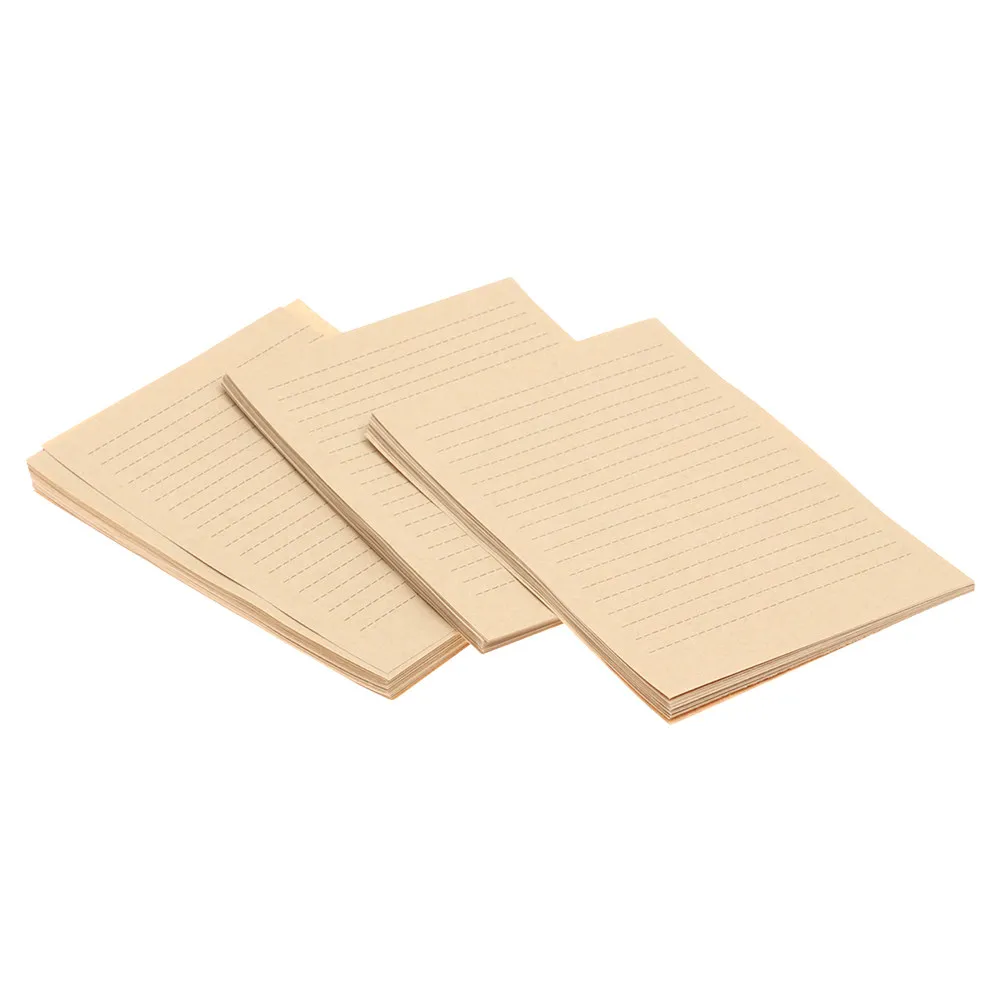 

50 Sheets Vintage Kraft Paper Letter Writing Stationery Lined Paper A5 Size for Calligraphy Handwriting Practice Decorative