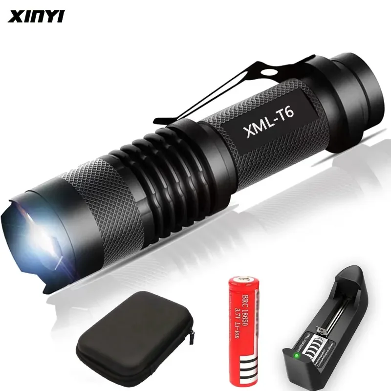 2000LM Mini torcia a Led Super Bright torch Q5/T6/L2 linterna led lanterna Zoomable fishing Camping Bicycle Light 14500/18650