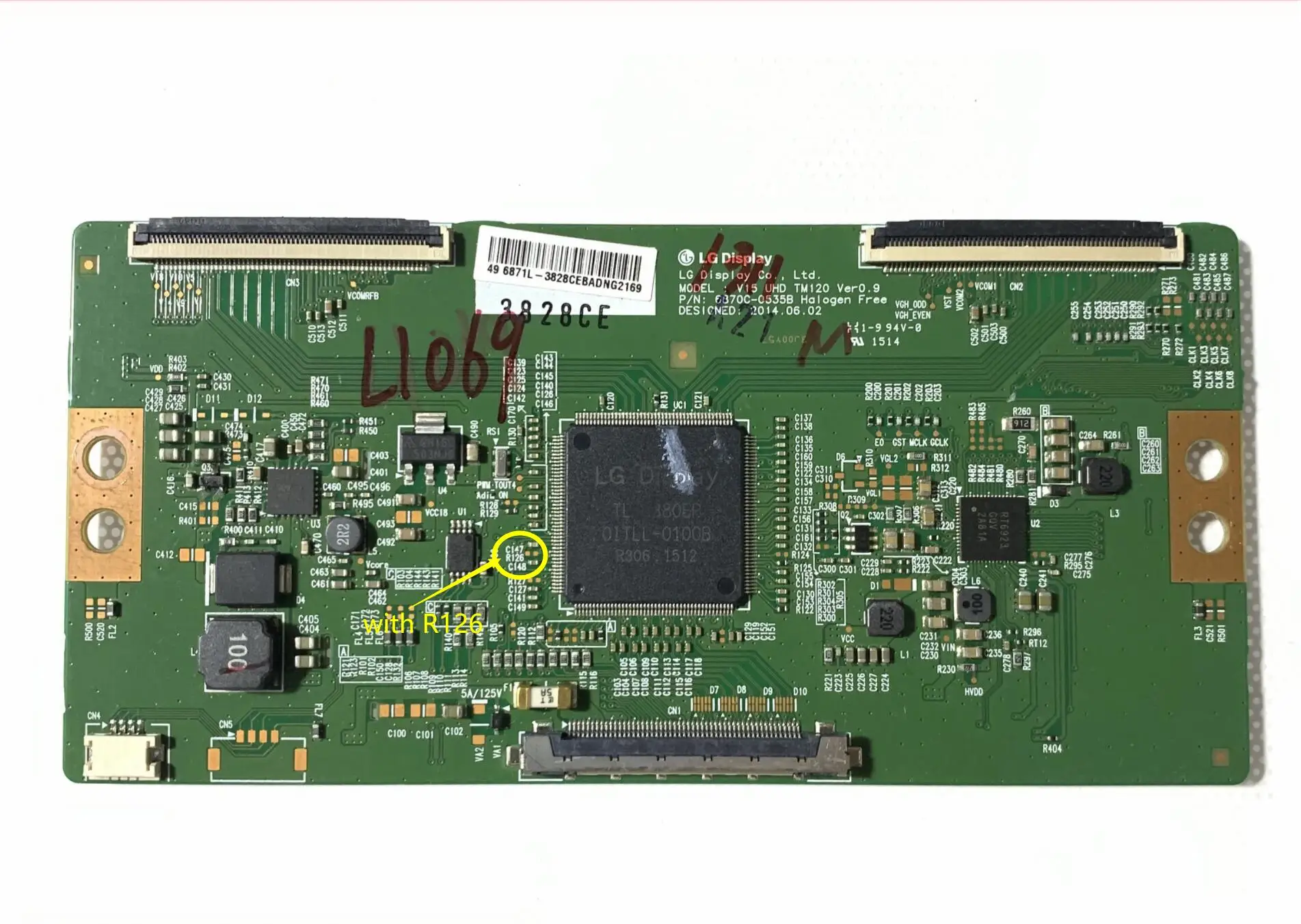 

Original logic board V15 UHD TM120 VER0.9 6870C-0535B 6870C-0535C T-CON for: 43inch 49inch 55inch TV