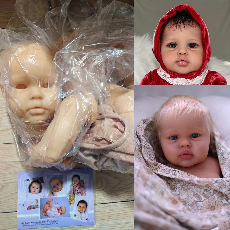 22inch Newborn Baby Reborn Doll Kit Ellie Baby Lifelike Soft Touch Unpainted Blank Unfinished Doll Parts