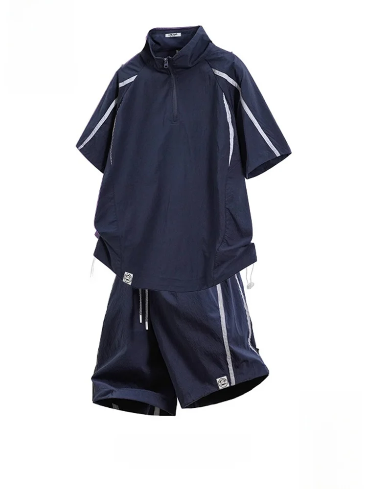 

PaulFrank Summer Ice Silk ort Sve orts Sports Set Men's New Casual Wear Polyester Fiber Youth Suitable T-irt