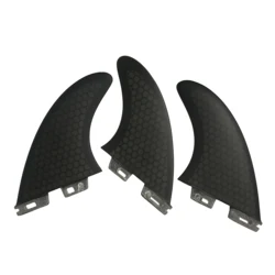 RISECE FCS II Fiberglass Surfboard Fins AM2 Honeycomb Surf Fin Double Tabs 2 Base Thruster Fin Set 3PCS