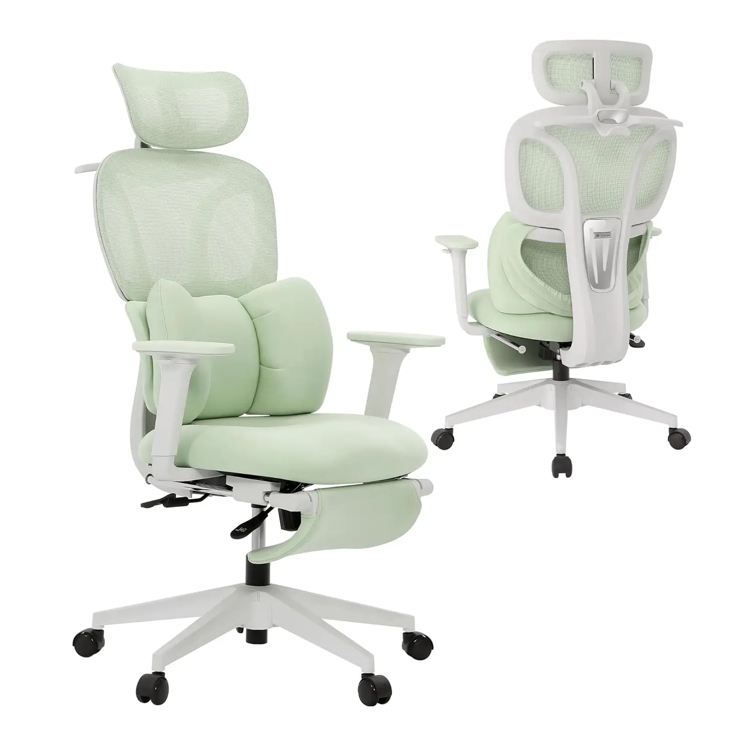 

Petite Ergonomic Office Chair Design with Detachable Pillow Lumbar Cushion, Coat Hanger, 2D Headrest &, Customized