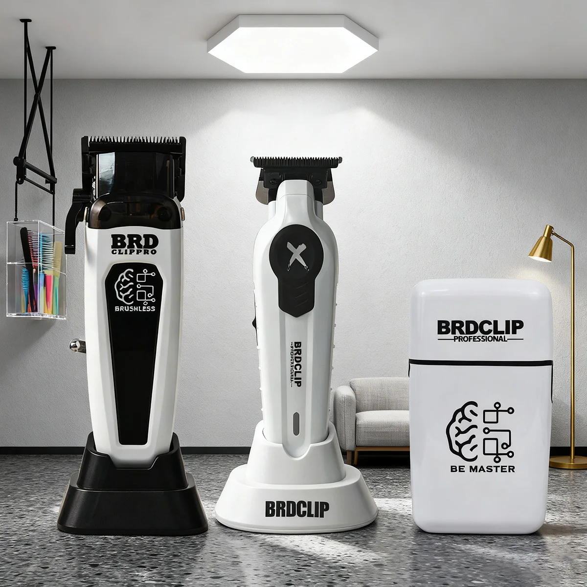 

Профессиональная машинка для стрижки волос BRDCLIP с бесщеточным двигателем 106B FA1T 609, 7500 об/мин, 7700 об/мин, 7000 об/мин, лезвие DLC с зарядной базой