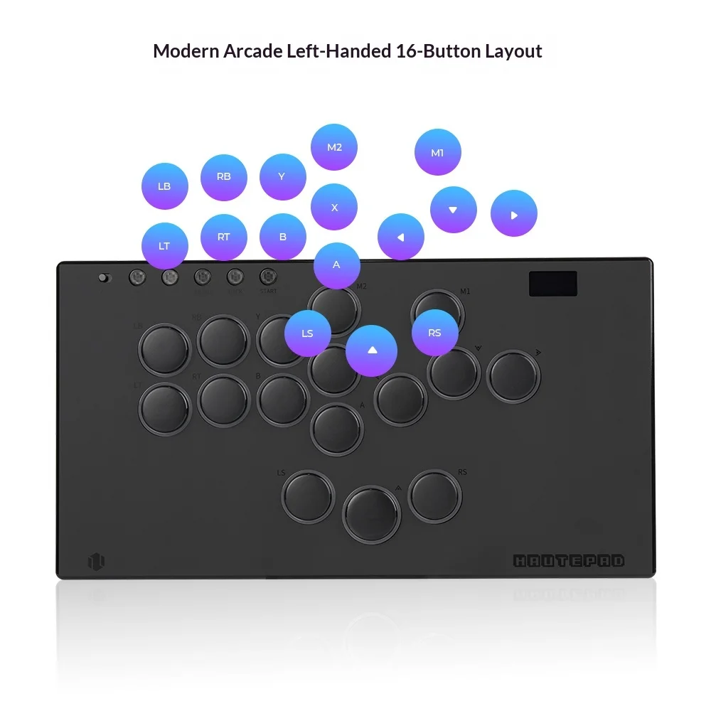 Hitbox Haute42 E-Series E-16 Keyboard Fighting Layout Kiri Kompatibel Multi-Platform Raspberry Pi Untuk Game Fighting