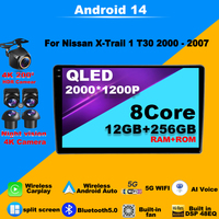 Android 14 Car Radio For Nissan X-Trail 1 T30 2000 - 2007 Multimedia Navigation GPS WIFI CarPlay Touch Screen Stereo Bluetooth