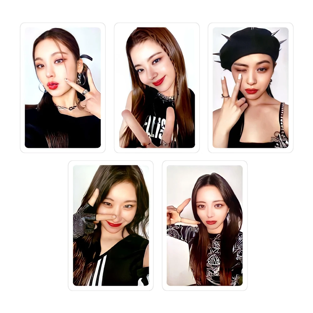 5 pz/set KPOP ITZY LOMO Cards Blah Blah Album Photocard Yeji Lia Ryujin Yuna Double face cartolina Fans Collection Gift G70