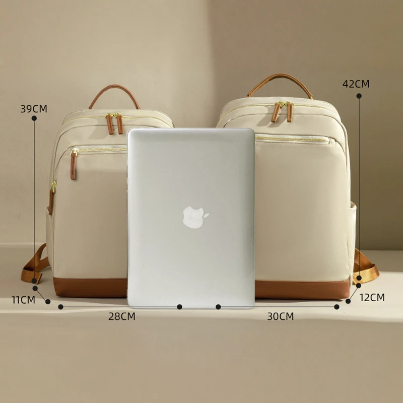 

16" Laptop Backpacks for Women Business Travel Bags Commute Female Backbag Large Capacity Outdoor Waterproof Fashion Square Bag