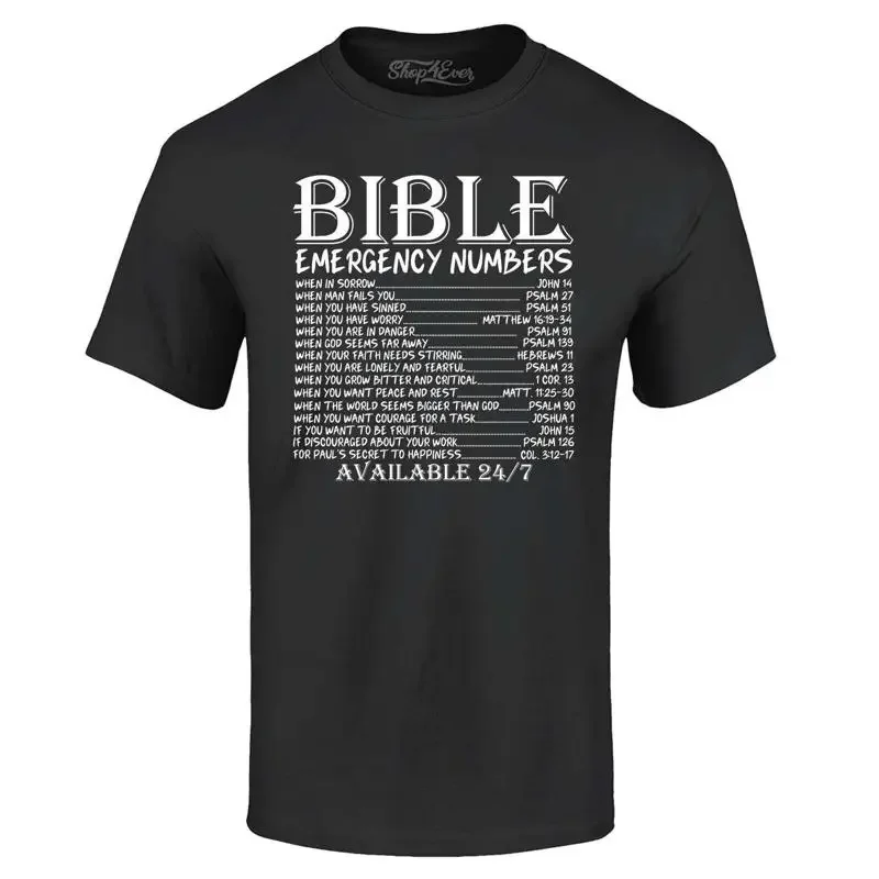 Bible Emergency Numbers Verses Available 24/7 T-shirt Jesus Shirts
