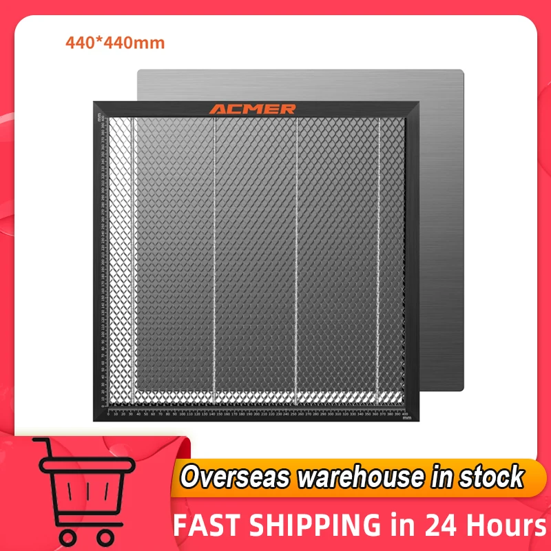 ACMER-E10 Laser Cutting Honeycomb Working Table Board Steel Panel Platform 440x440mm Laser Bed for CO2 or Diode Laser Engraver