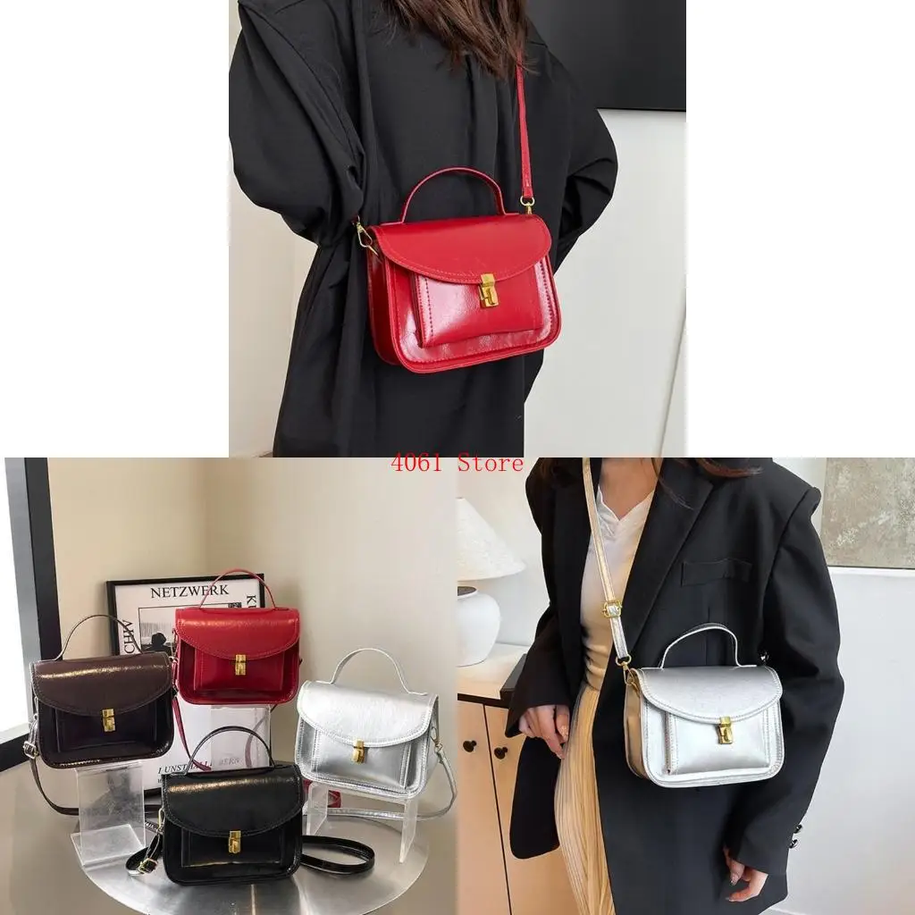 

Stylish Crossbody Bag with Adjustable Strap Practical PU Leather Shoulder Bag Handbag for Work Shopping and Social Event
