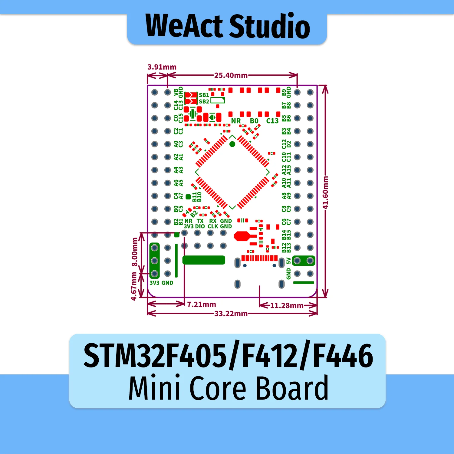 STM32F405RGT6 STM32F405 STM32F4 STM32F446RET6 STM32F412RET6 STM32 الحد الأدنى لوحة تطوير النظام لوحة تجريبية الأساسية #4