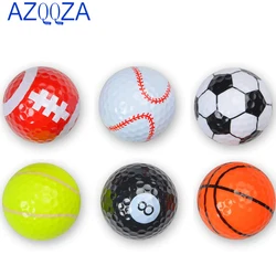 Pelotas de Golf de 6 piezas para niños, regalo deportivo de entrenamiento, gama de práctica, novedad para golfista, personaje personalizado de colores para interiores