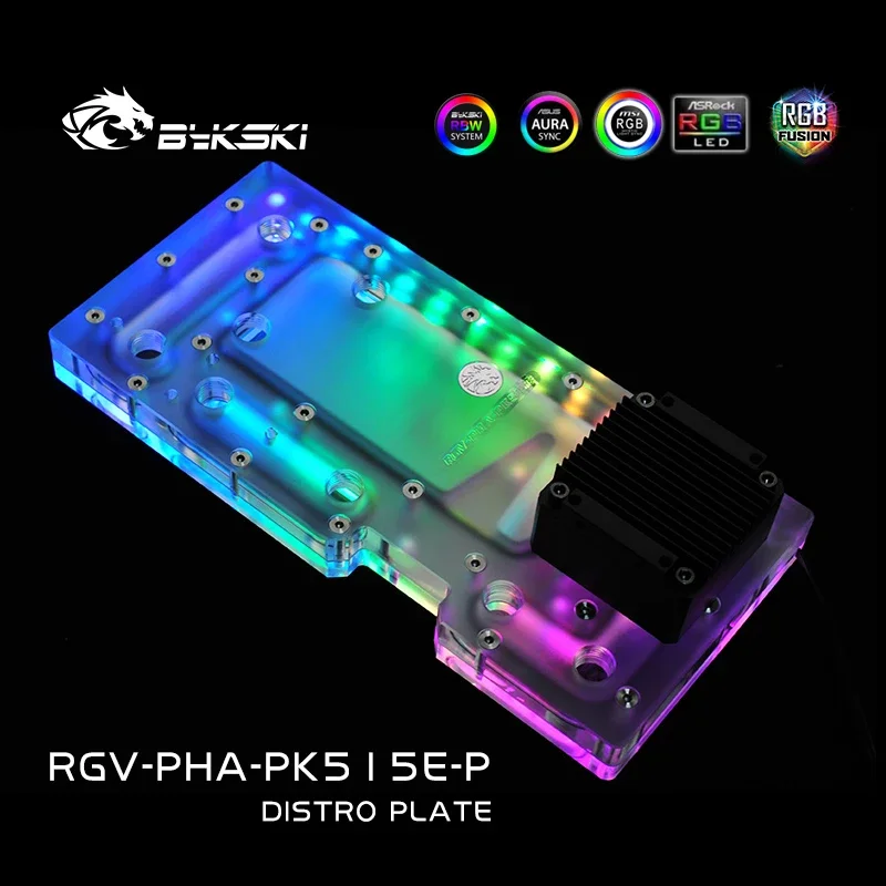 Bykski  RGV-PHA-PK515E-P,Distro Plate For Phanteks PK515E,Case,MOD Waterway Board Reservoir Kit For CPU GPU PC Water Cooling