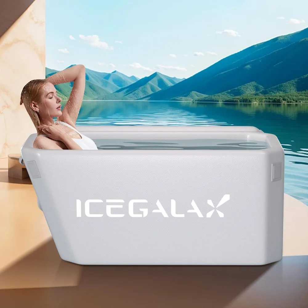 Angled Cold Plunge Tub Portable Ice Bath Tub for Athletes Fitness Recovery Water Chiller Compatible Cold Plunge Outdoor Ice Bath