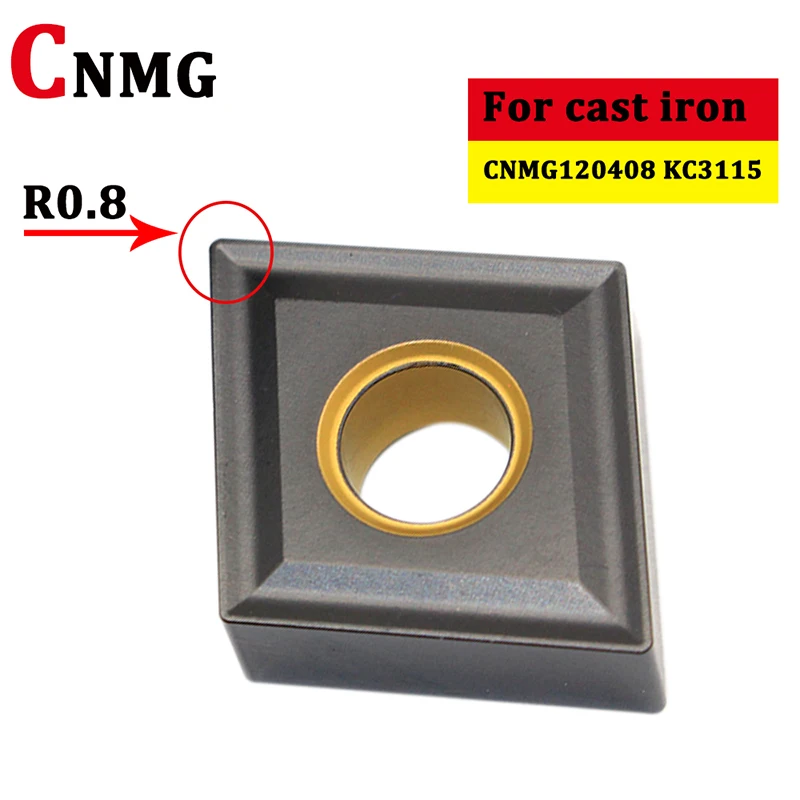 

10PCS CNMG120408 KC3115 Carbide Inserts High Quality External Turning Tool CNMG 120408 CNC Lathe Cutter Tools For Cast Iron
