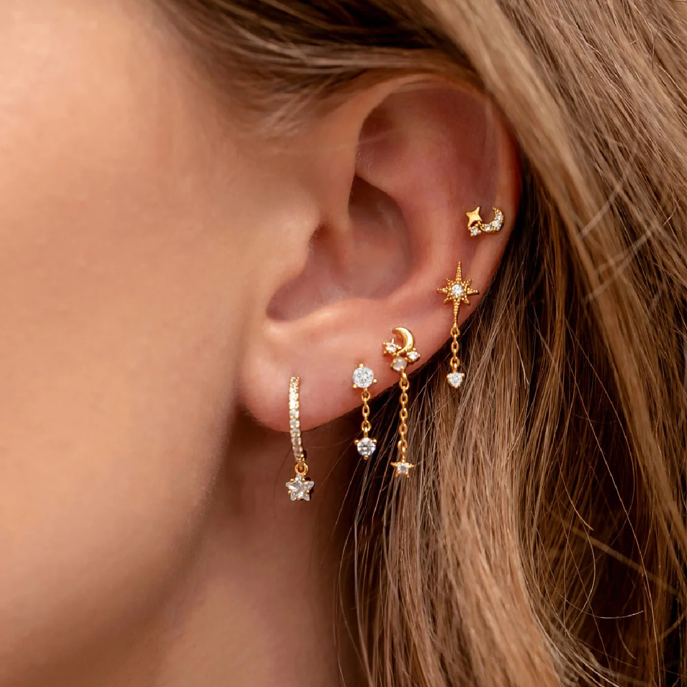 Luxury AAA Zircon Paper Clip Necklace Sweater Long Chain Earrings set For Women High Quality Party Wedding Jewelry S565