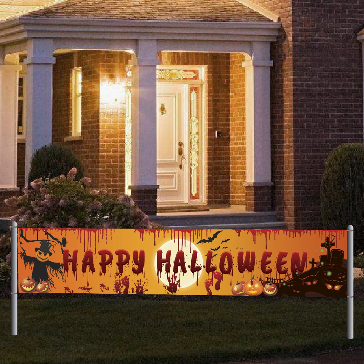 

Halloween Blood Hand Banner Pulling Flag Festival Decoration Courtyard Decoration Product Background Arrangement