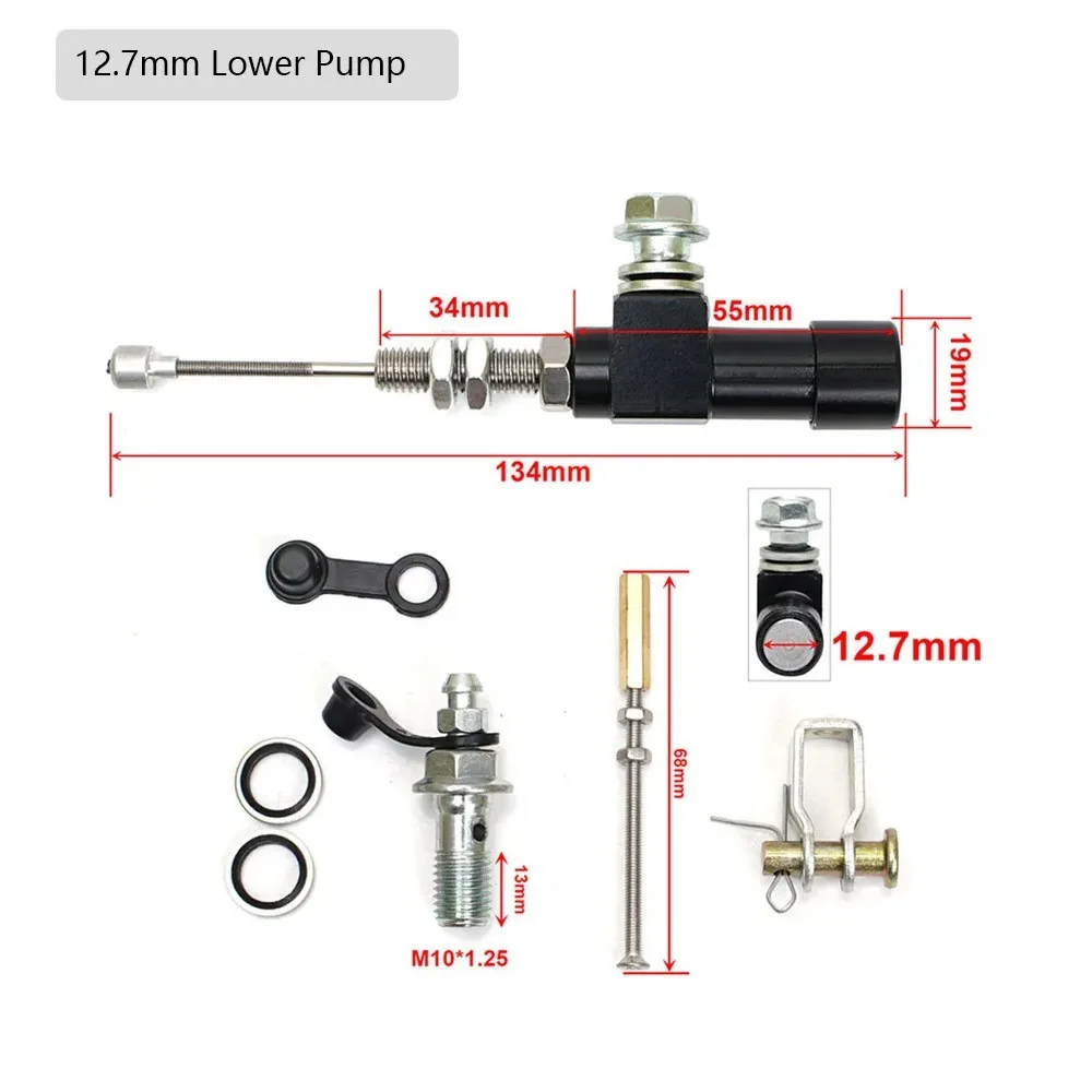 Motorcycle Cable Modification Labor-saving Hydraulic Clutch Hydraulic Lower Pump Cnc Sub-pump Clutch Pump 12.7mm Universal
