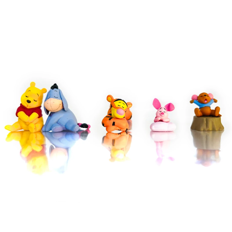 

Disney Sleep Winnie The Pooh and His Friends Eeyore Tigger Doze Off Piglet Roo Cute Desktop Ornament Toy Interesting Gift