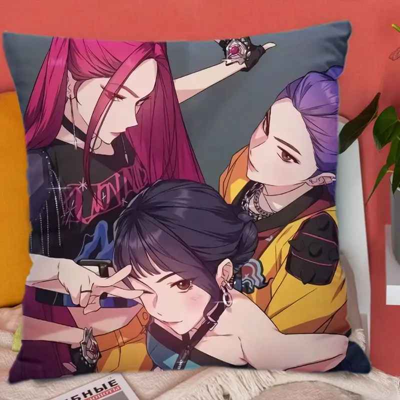 مجموعة وسائد KPOP Ma-Ra-u-der Girl-Group مربعة على الوجهين - بدون وسادة أساسية. غرفة، أريكة، ديكور غرفة النوم، مهجع