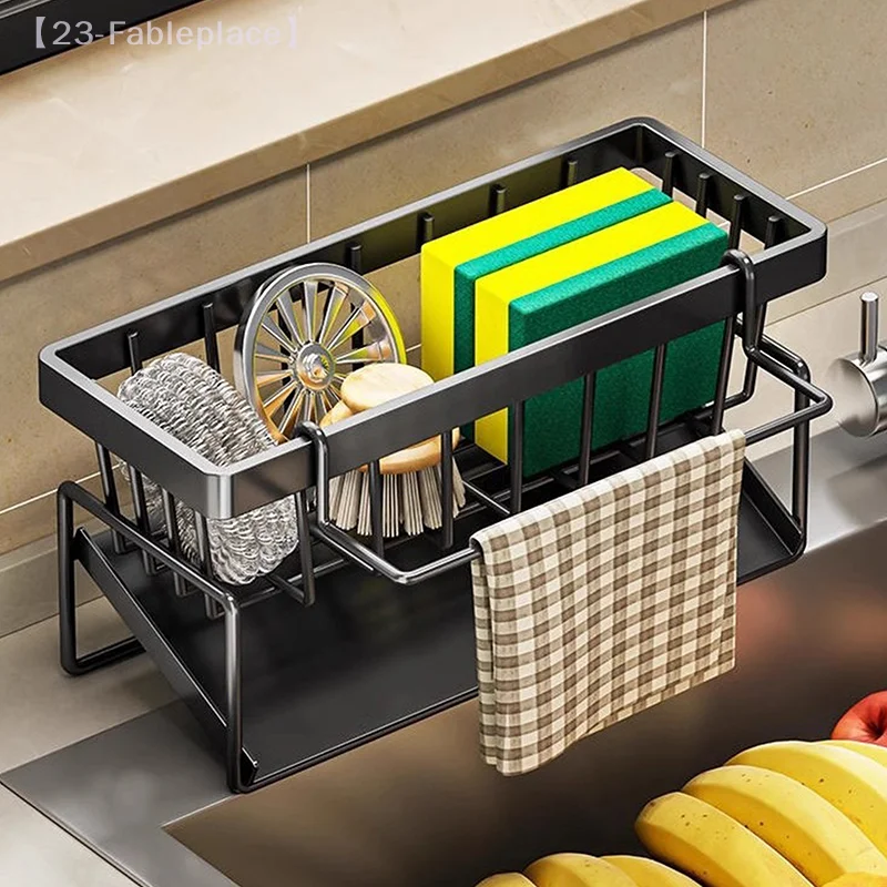 1 Pcs Multifunctional Sponge Rack Kitchen Shelf Sink Rag Dishwashing Detergent Dishcloth Organizer Kitchen Storage Rack