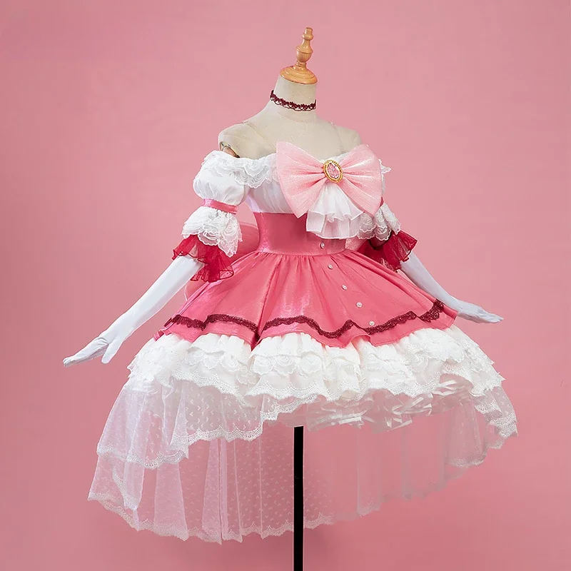 Amine Madoka Magica Kaname Madoka osplay Costume Halloween outfits Game Clothing Women Anime Dress