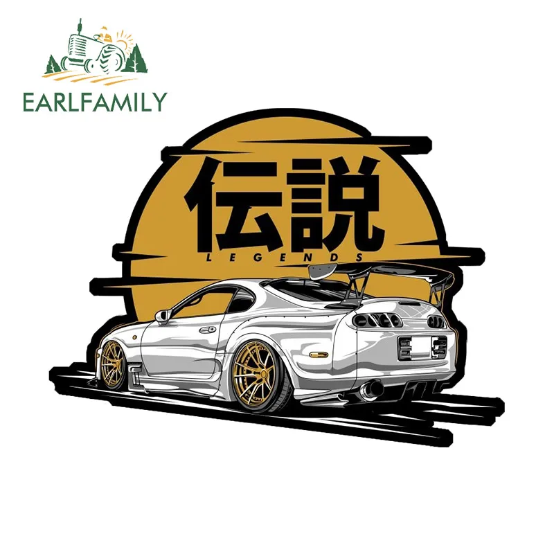 EARLFAMILY 13cm x 9.6cm for Racing Car Legends Car Stickers Personality Creative Decals Scratch-Proof Bumper Trunk Car Styling