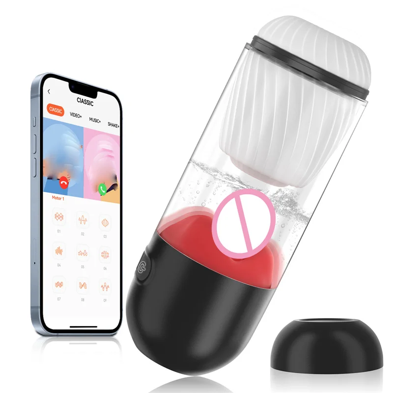 Automatic Male Masturbator Rotation Sucking Masturbation Cup Tongue Licking Penis Pump Pocket Pussy Adult Goods Sex Toys for Man