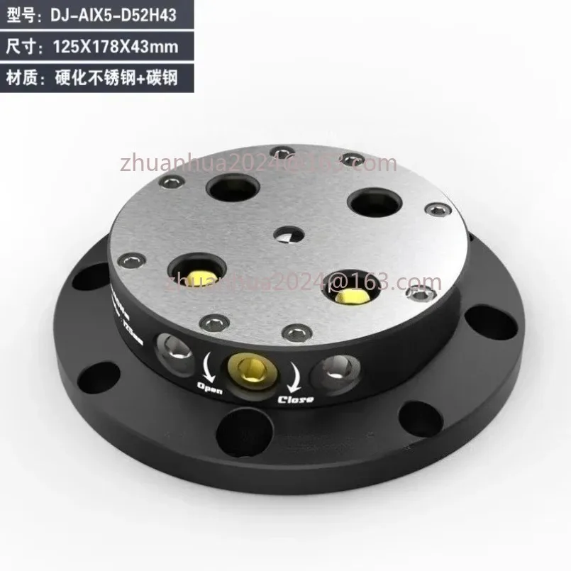 DJ-AIX5-D52-H43 High Seat Quick Change Plate Four or Five Axis Fixture Self Centering Tiger Clamp