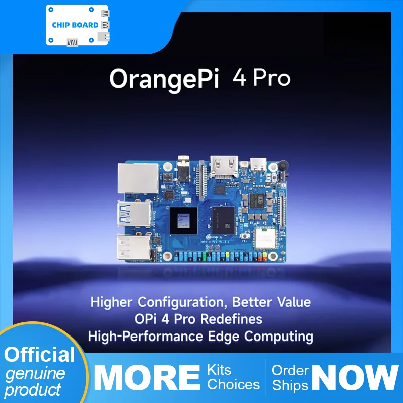 

Orange Pi 4 Pro: 3 TOPS NPU SBC with 4GB LPDDR5,