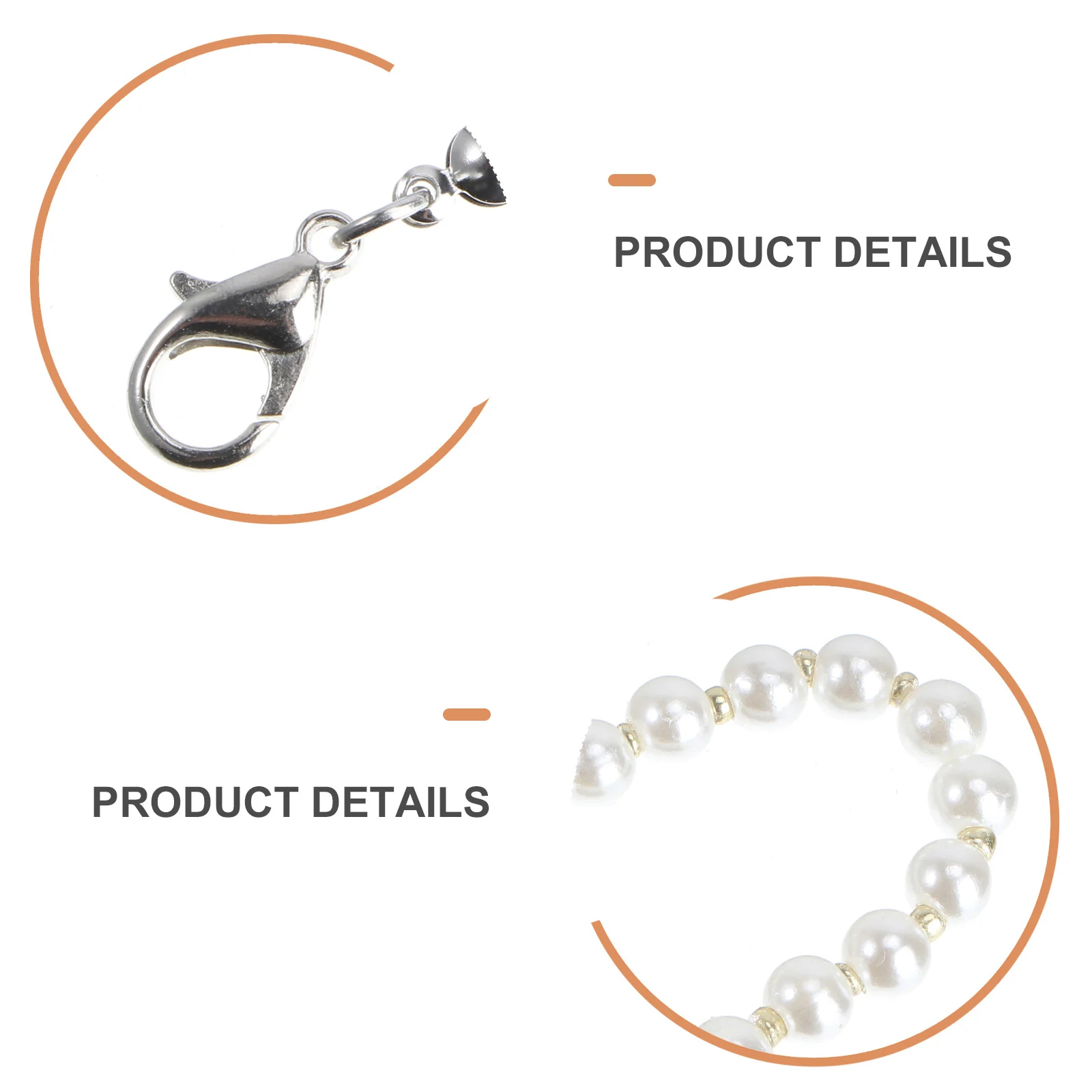 

2Pcs Mask Lanyard Eyeglasses Rope White Pearl Alloy Durable Reusable Face Mask Strap Chain For Glasses Necklace