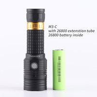 Convoy M3-C GT FC40 high CRI, 26650 26800 rechargeable flashlight, torch ,with 26800 extension tube ,with 26800 lithium battery