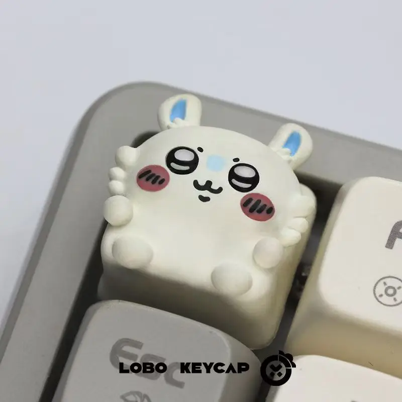 NEUE Chiikawa Momonga Tastenkappe periphere niedliche Cartoon Rakko mechanische Tastatur Tastenkappe Anwendbar auf Kreuzschäfte Mädchengeschenk
