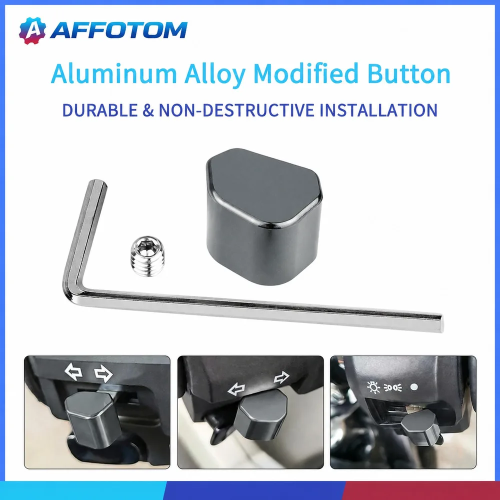 For Honda Click Turn Signal Switch Button Cover Cap CNC Aluminum Alloy Key Cap Sealed IP54 Waterproof Dustproof Comfortable