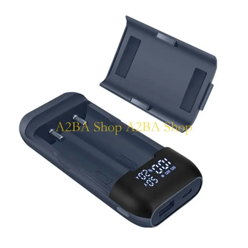 A2BA Travel Friendly Power Banking with Fast Charging and LED Display for 21700/20700/18700/18650 Batteries