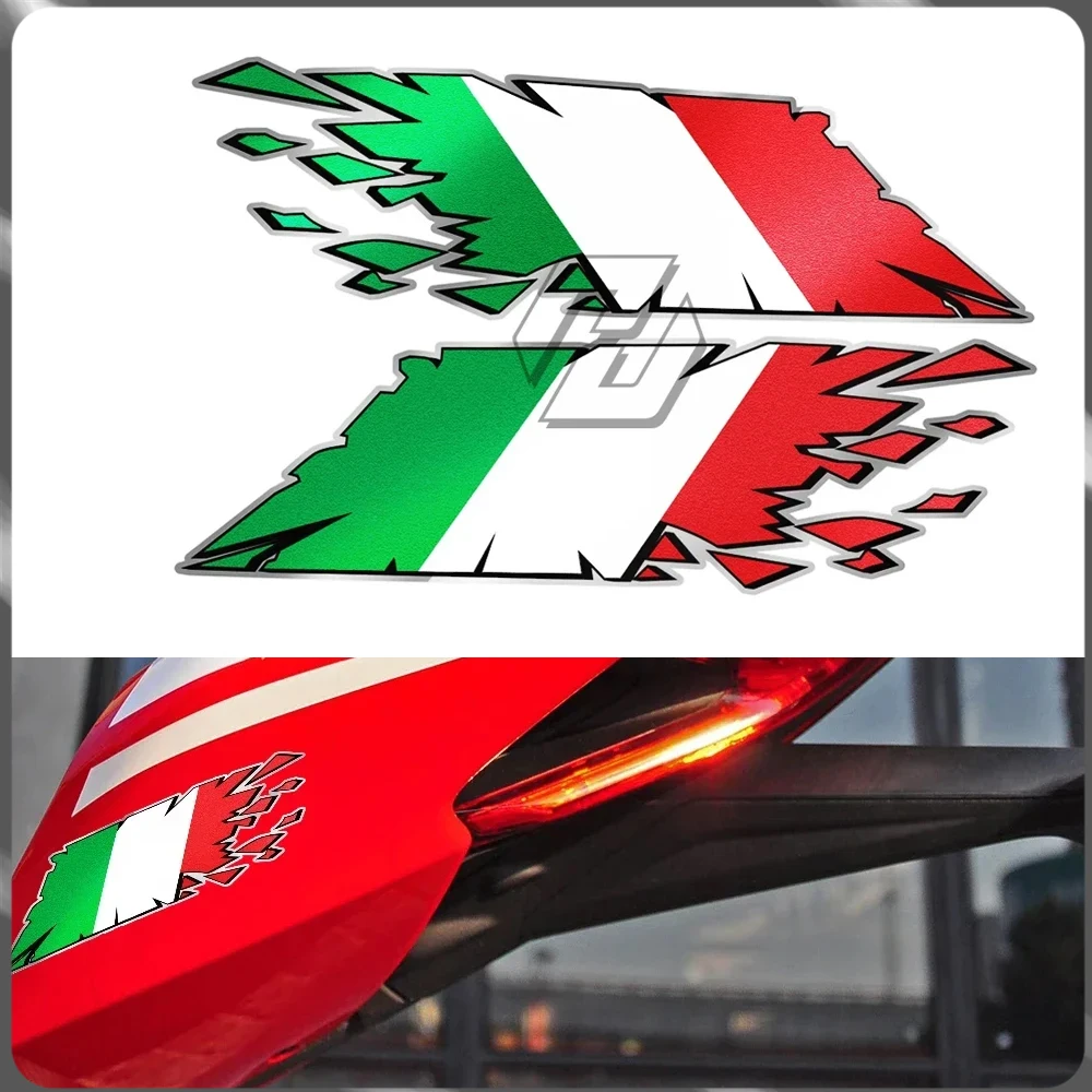 

Для Vespa GTS GTV Fly Ducati Monster Aprilia MV Triumph мотоциклетный жилет с итальянским флагом «ручка» стильные наклейки с боковым плавником украшения