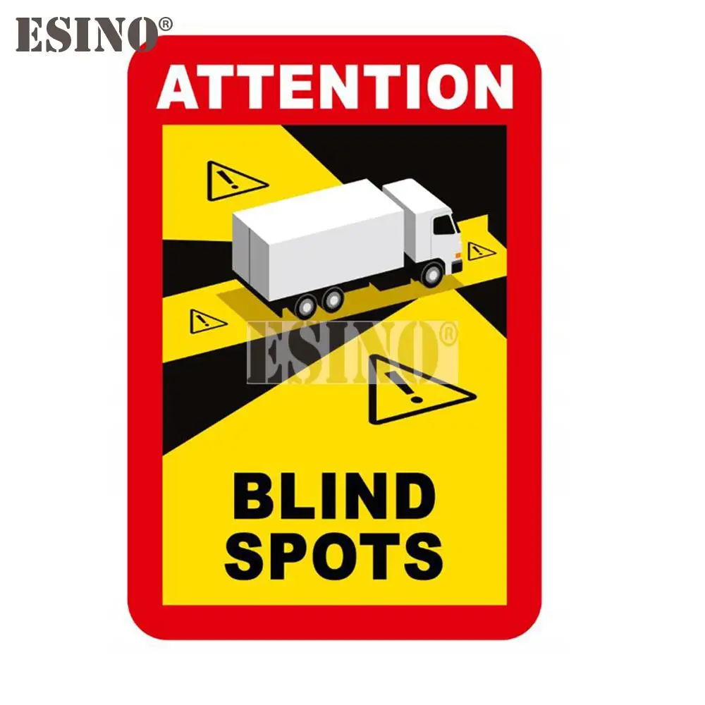 Car Styling Creative Attention Blind Spots Angles Morts Adhesive PVC Decal Waterproof Car Body Glass Sticker Pattern Vinyl